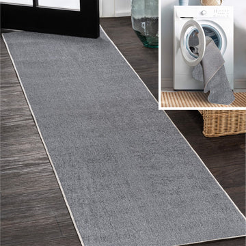 Twyla Classic Solid Low-Pile Machine-Washable Area Rug